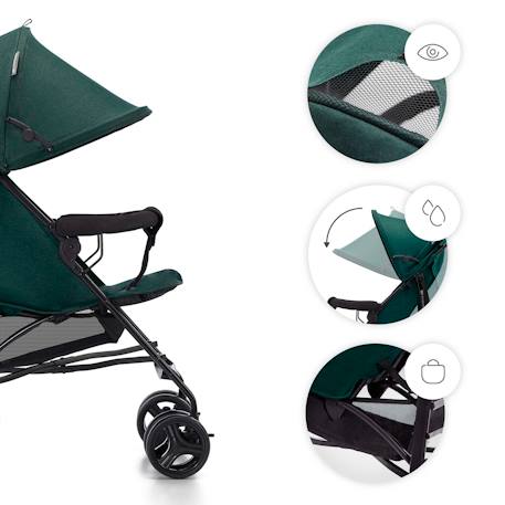 Poussette Parapluie TIK Légère 6,5 kg avec Position Allongée, Roues EVA Amorties et Pliage Compact Beige+Green+Grey+Marron 10 - vertbaudet enfant 