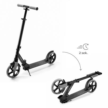Trottinette Pliable Kinderkraft FREELY avec Guidon Réglable, Roues PU 20 cm, Roulements ABEC-7 et Suspension Avant Beige+Noir+Rose 8 - vertbaudet enfant 
