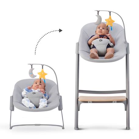 Transat bebe confortable avec arche de jeu amovible Gris 5 - vertbaudet enfant 