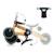 Tricycle Kinderkraft 4TRIKE Pliant 3 en 1 avec Draisienne, Tricycle à Pédales, Selle Réglable et Cadre Aluminium Grey+Honey 8 - vertbaudet enfant 