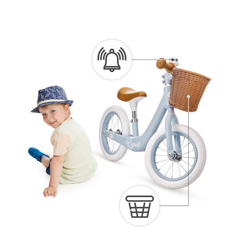 Draisienne Kinderkraft RAPID 2 x BIZUU avec Cadre en Magnésium Léger, Roues Increvables, Selle Réglable et Panier Beige+Bleu+Noir+Rosa+Vert 10 - vertbaudet enfant 