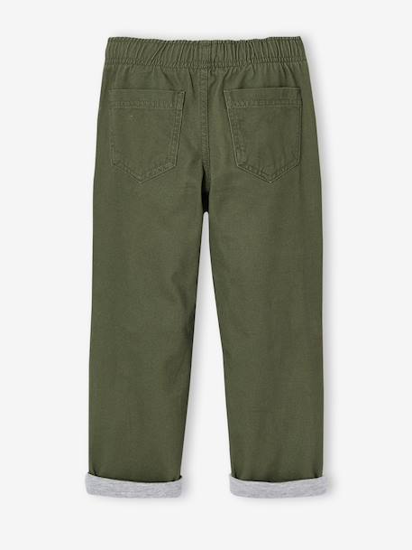 Pantalon large garçon bleu nuit+kaki 9 - vertbaudet enfant 