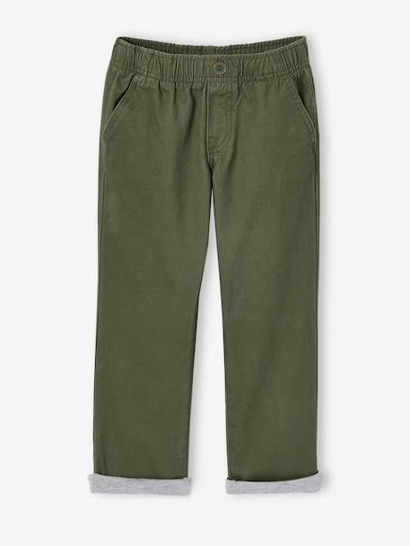Pantalon large garçon bleu nuit+kaki 7 - vertbaudet enfant 