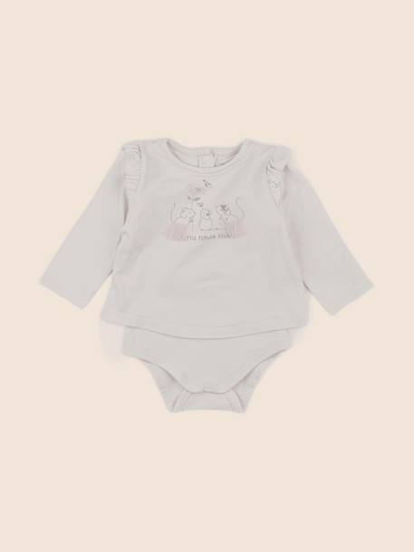 Body tee-shirt - 6 mois Beige 1 - vertbaudet enfant 
