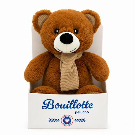 Peluche bouillotte ours marron Marron 4 - vertbaudet enfant 