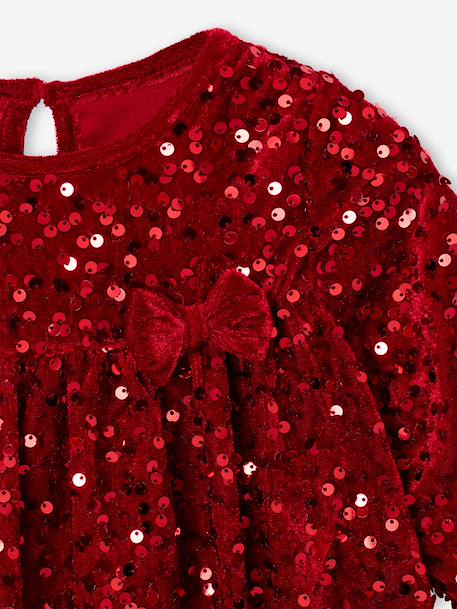 Robe bébé fille manches longues rouge 3 - vertbaudet enfant 