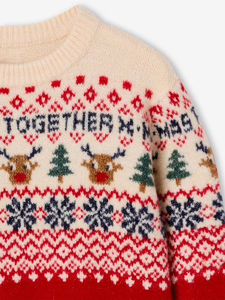 Pull de Noël manches longues Capsule Famille rouge 5 - vertbaudet enfant 