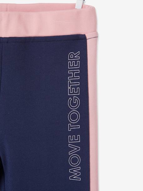 Legging de sport fille bandes côtes gris chiné+marine+MARINE+rose poudré 9 - vertbaudet enfant 