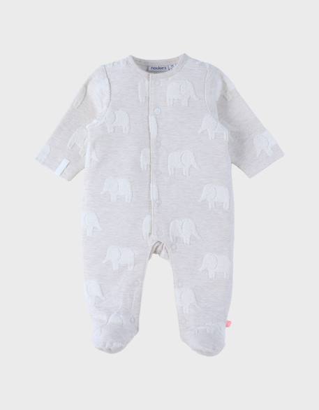 Pyjama bébé coton jacquard Beige 2 - vertbaudet enfant 