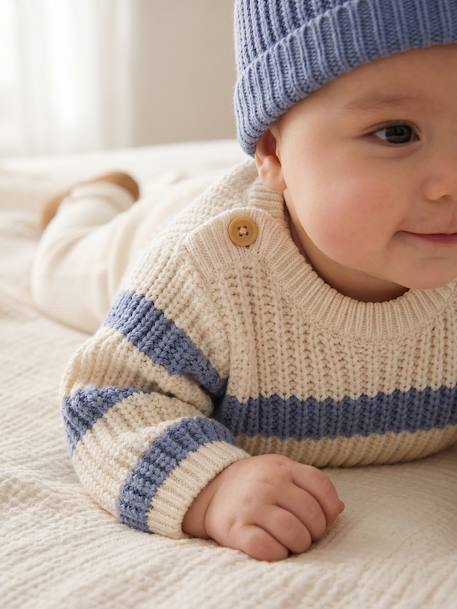 Ensemble 3 pièces naissance garçon bleu 11 - vertbaudet enfant 