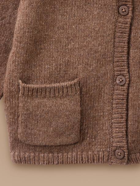 Cardigan bébé avec laine Sucre brun 2 - vertbaudet enfant 