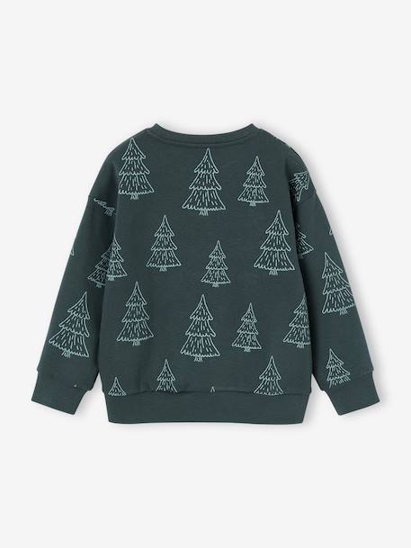 Sweat de Noël garçon vert foncé 4 - vertbaudet enfant 