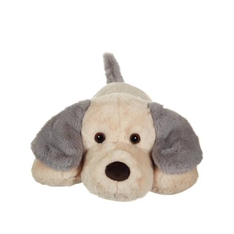 Peluche - peluche chien allongé douceur crème oreilles grises - 50 cm Beige 3 - vertbaudet enfant 