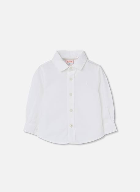 Chemise oxford garçon manches longues Blanc 2 - vertbaudet enfant 