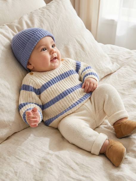 Ensemble 3 pièces naissance garçon bleu 4 - vertbaudet enfant 