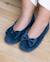 Chaussons ballerines ultra confortables, semelle en cuir, détail grand nœud Aubergine+Bleu canard+Bleu canardfleurs+Girafe+Gris chiné clair+Ivoire+Rayure marinière+Rayuresbleues+Rouge+Sauge+Vert d'eau 8 - vertbaudet enfant 