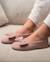 Chaussons ballerines ultra confortables, semelle en cuir, détail grand nœud Rose chiné 2 - vertbaudet enfant 