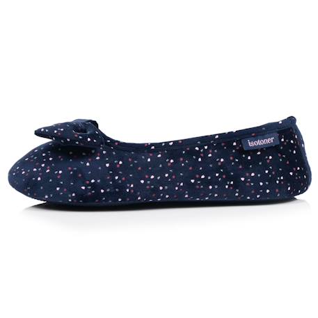 Chaussons ballerines suédine, semelle souple, mousse à mémoire forme Léopard beige+Marine+Noir 10 - vertbaudet enfant 