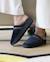 Chaussons mules microvelours mousse à mémoire forme talon 3,7 cm Noir+Rouge 2 - vertbaudet enfant 