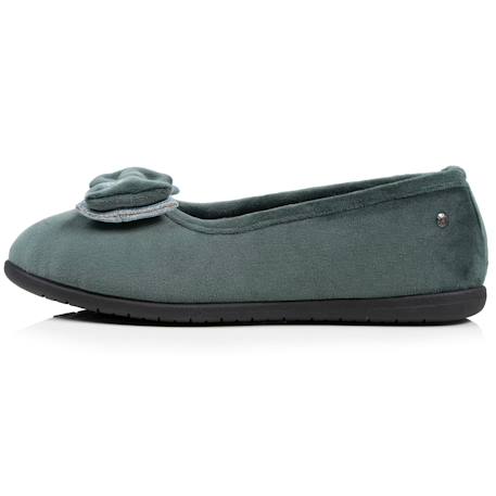 Chaussons ballerines souples, ultra confortables et légers, confort technologie everywear Bleu canardfleurs+Grisirisé+Léopard+Rayuresbleues+Sauge+Sauge noeud irisé+Taupe 34 - vertbaudet enfant 