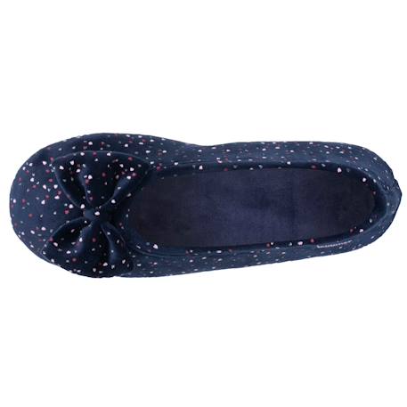 Chaussons ballerines suédine, semelle souple, mousse à mémoire forme Léopard beige+Marine+Noir 9 - vertbaudet enfant 