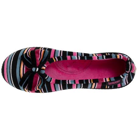Chaussons ballerines semelle ergonomique confortables, semelle à mémoire de forme Camel+Noir+Rayures 15 - vertbaudet enfant 