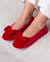 Chaussons ballerines ultra confortables, semelle en cuir, détail grand nœud Aubergine+Bleu canard+Bleu canardfleurs+Girafe+Gris chiné clair+Ivoire+Rayure marinière+Rayuresbleues+Rouge+Sauge+Vert d'eau 49 - vertbaudet enfant 