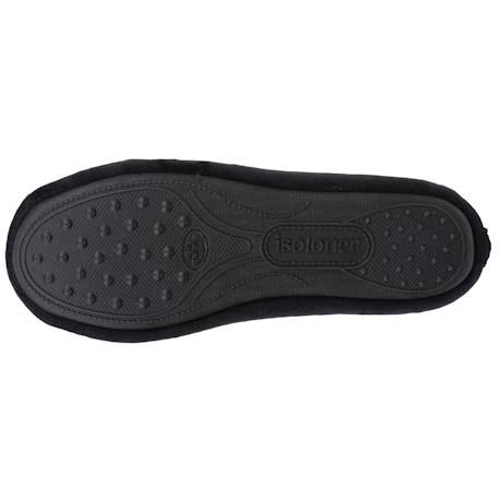 Chaussons ballerines microvelours semelle ultra souple mousse à mémoire forme Noir+Pois gris+Rouge 5 - vertbaudet enfant 