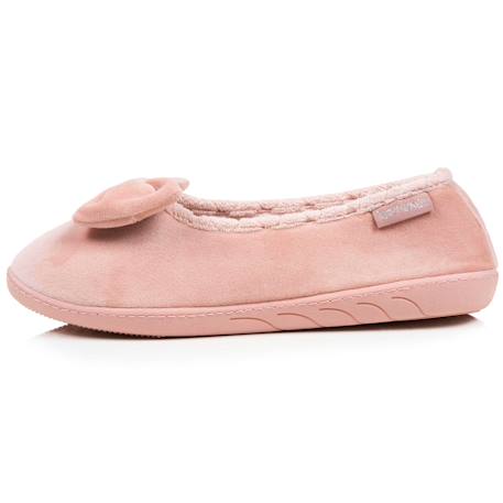 Chaussons ballerines microvelours semelle ergonomique mousse à mémoire forme Blush+Marine+Noir 4 - vertbaudet enfant 