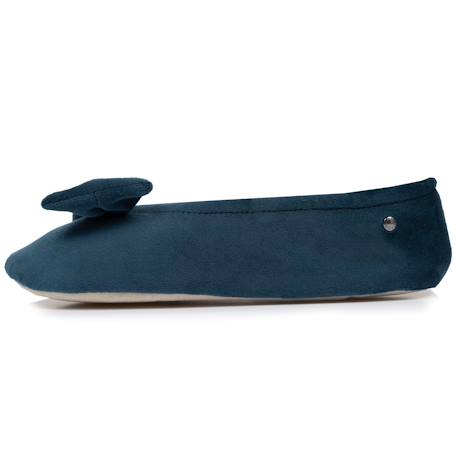 Chaussons ballerines ultra confortables, semelle en cuir, détail grand nœud Aubergine+Bleu canard+Bleu canardfleurs+Girafe+Gris chiné clair+Ivoire+Rayure marinière+Rayuresbleues+Rouge+Sauge+Vert d'eau 10 - vertbaudet enfant 