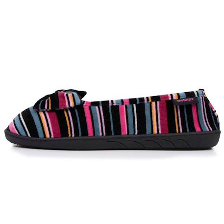 Chaussons ballerines semelle ergonomique confortables, semelle à mémoire de forme Camel+Noir+Rayures 16 - vertbaudet enfant 