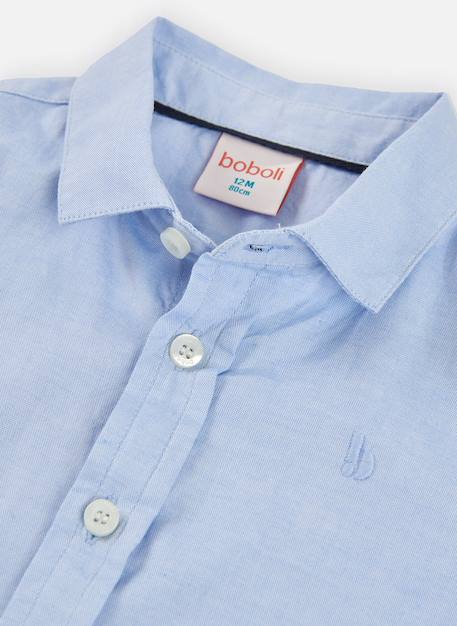 Chemise oxford garçon manches longues Bleu 4 - vertbaudet enfant 