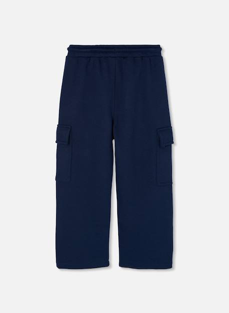 Pantalon garçon en maille cargo Bleu 2 - vertbaudet enfant 