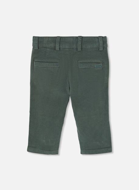 Pantalon garçon en velours côtelé fin Vert 3 - vertbaudet enfant 