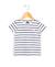 Mariniere manches courtes 100% coton fille Fond blanc raye indigo 1 - vertbaudet enfant 