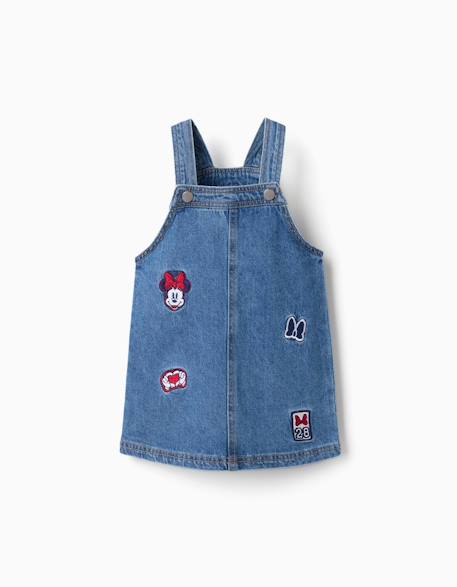 Robe salopette en jean avec broderie minnie Bleu 2 - vertbaudet enfant 