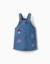 Robe salopette en jean avec broderie minnie Bleu 2 - vertbaudet enfant 