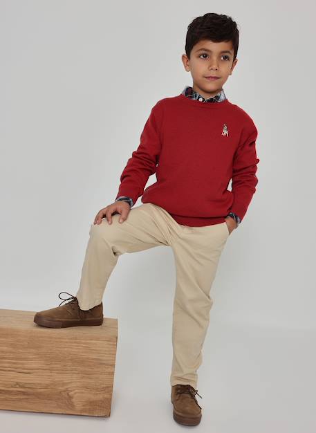 Pantalon garçon en velours côtelé fin Beige 1 - vertbaudet enfant 