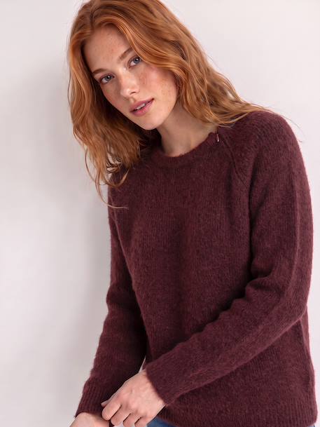 Pull grossesse et allaitement bordeaux+kaki 8 - vertbaudet enfant 