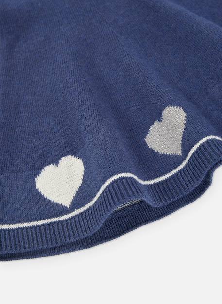 Robe en maille avec coeurs Bleu 4 - vertbaudet enfant 