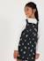 Robe fille chasuble imprimée fleurs Gris 1 - vertbaudet enfant 