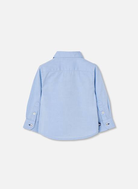Chemise oxford garçon manches longues Bleu 3 - vertbaudet enfant 