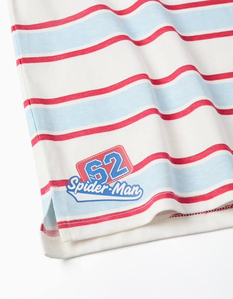 Polo à manches longues à rayures spider-man Bleu clair 4 - vertbaudet enfant 