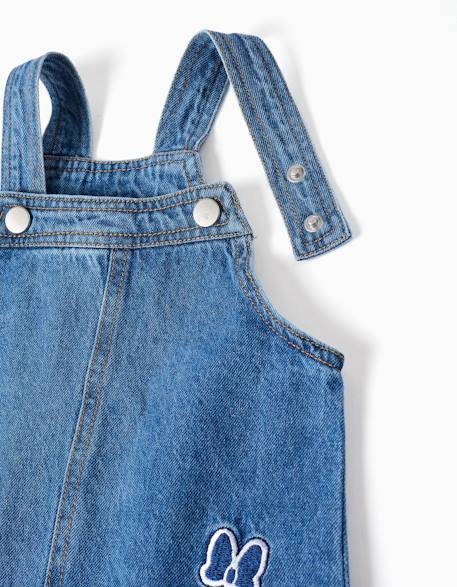 Robe salopette en jean avec broderie minnie Bleu 4 - vertbaudet enfant 