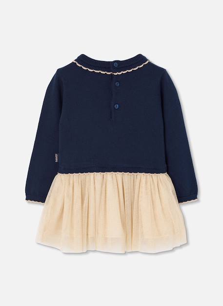 Robe en tulle avec noeud Bleu 2 - vertbaudet enfant 