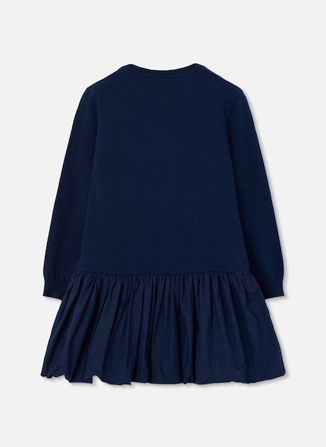 Robe fille en maille avec sequins Bleu 3 - vertbaudet enfant 
