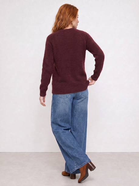 Pull grossesse et allaitement bordeaux+kaki 3 - vertbaudet enfant 