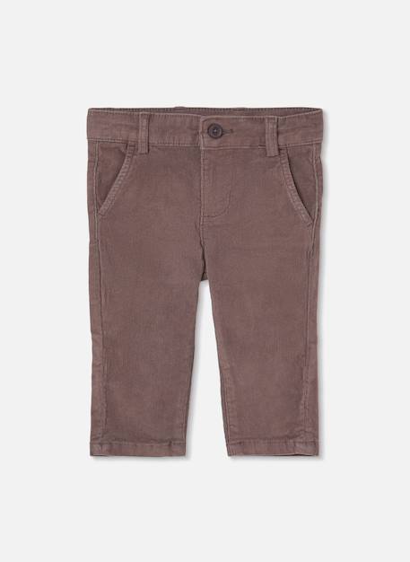 Pantalon garçon en velours côtelé fin Marron 2 - vertbaudet enfant 