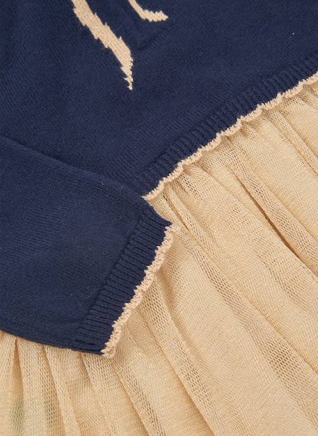 Robe en tulle avec noeud Bleu 4 - vertbaudet enfant 