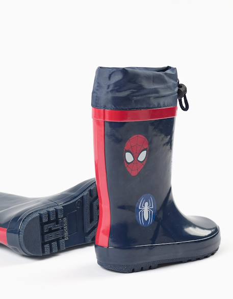 Bottes de pluie en caoutchouc avec imprimés spider-man Bleu foncé 3 - vertbaudet enfant 